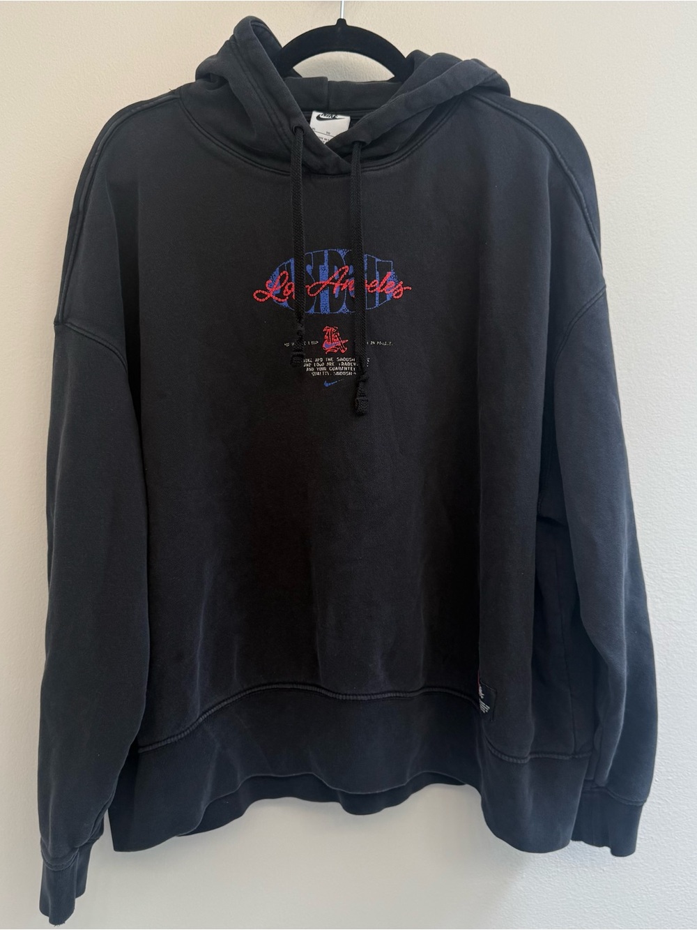 Nike Black Los Angeles Records Embroidered Hoodie Sweatshirt